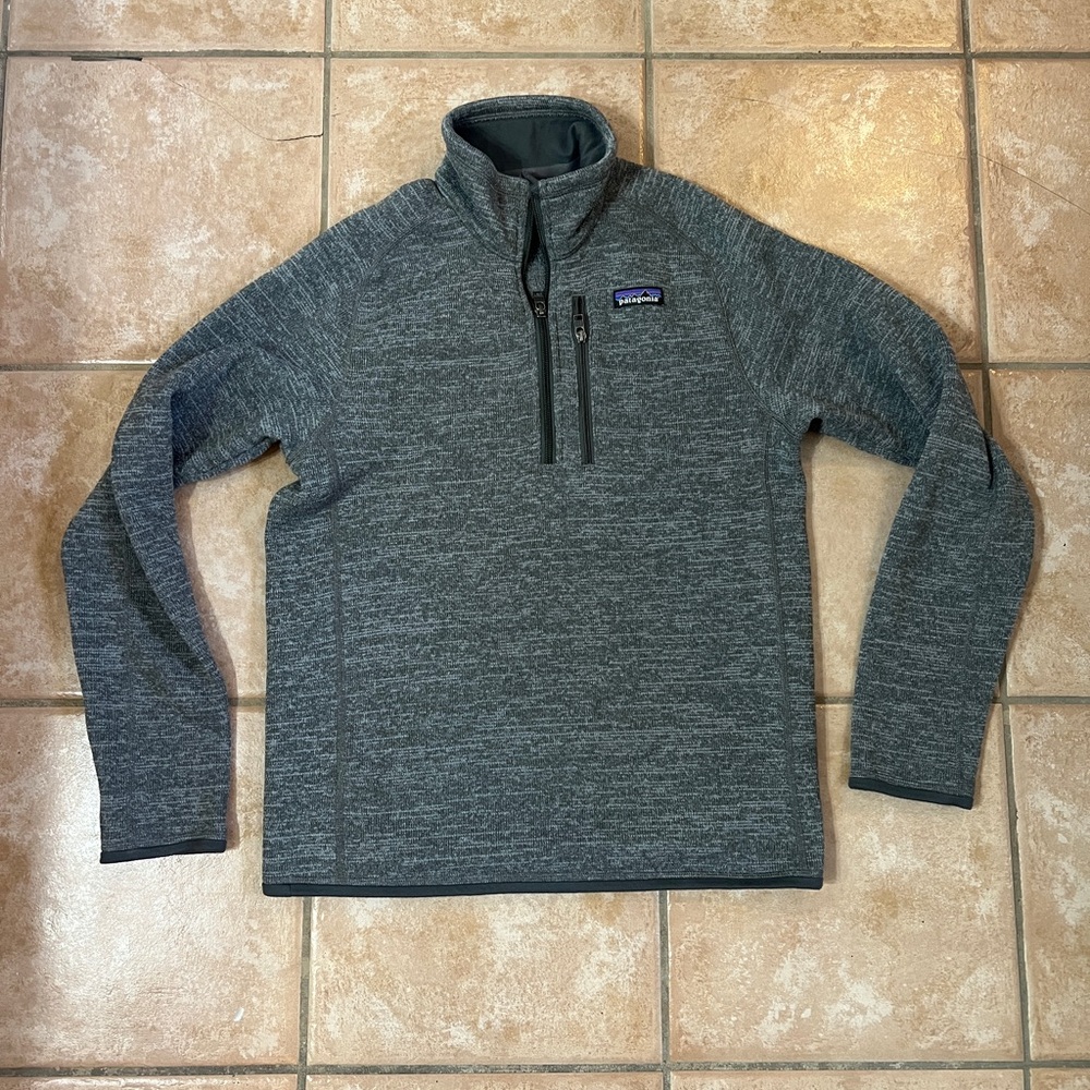 Patagonia Better Sweater charcoal Grey Pullover outdoors Casual 1/4 zip men’s XS